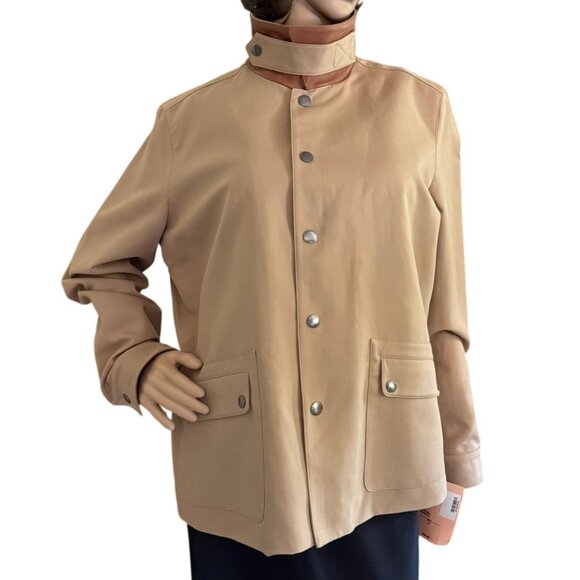 Lauren Ralph Lauren Woman Beige Lightweight Button Front Jacket Size 1X - Picture 2 of 12